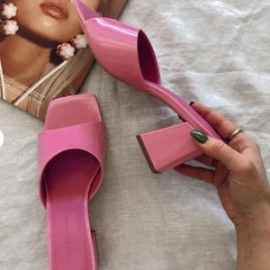 Pink heel sandals